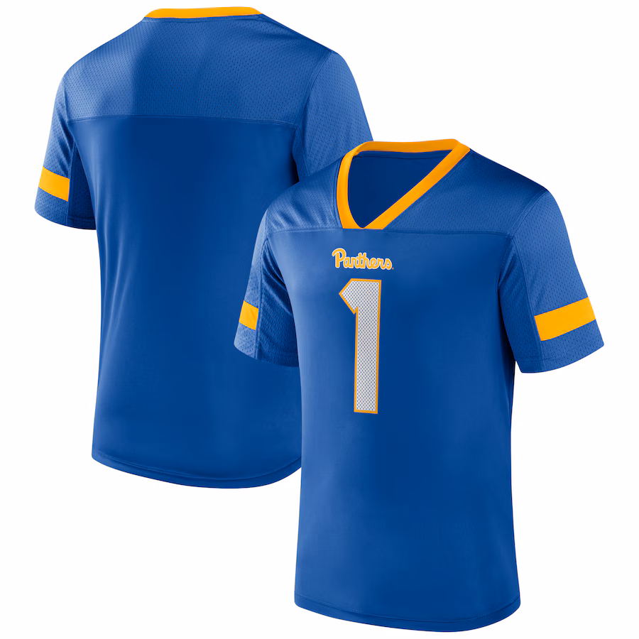 #1 Pitt Panthers Fanatics Branded Kickoff Winner Replica Jersey - Royal - ujerseystore