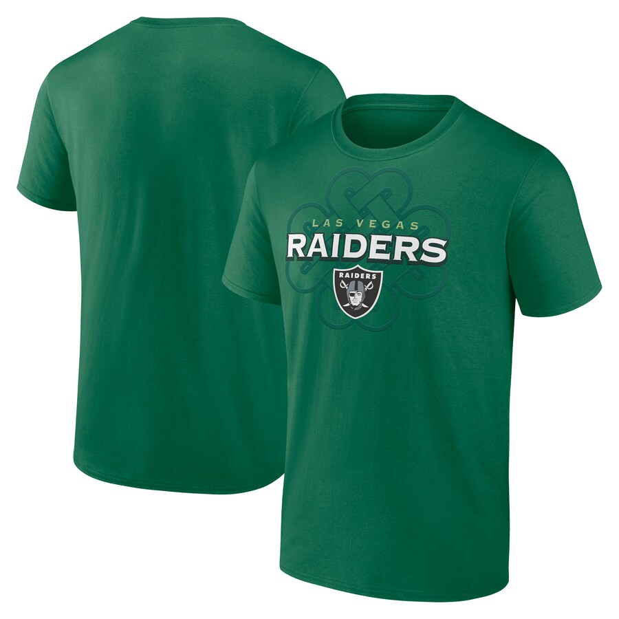 Men's Las Vegas Raiders Fanatics Kelly Green Celtic Luck T-Shirt - ujerseystore