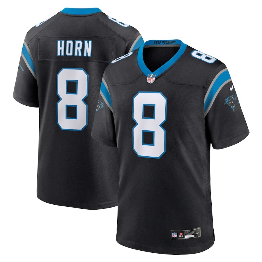 Men's Carolina Panthers Jaycee Horn Nike Black Game Jersey - ujerseystore