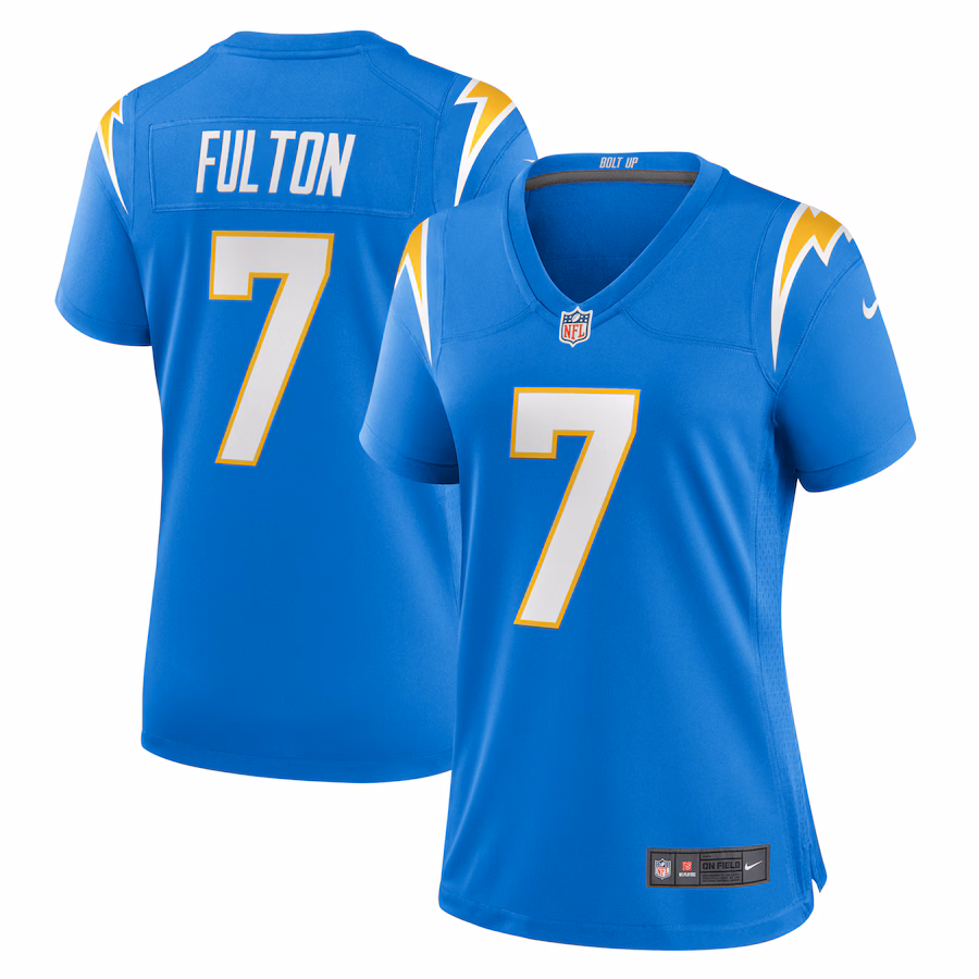 Women's Los Angeles Chargers Kristian Fulton Nike Powder Blue Game Jersey - ujerseystore