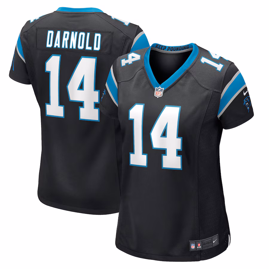 Women's Carolina Panthers Sam Darnold Nike Black Game Jersey - ujerseystore