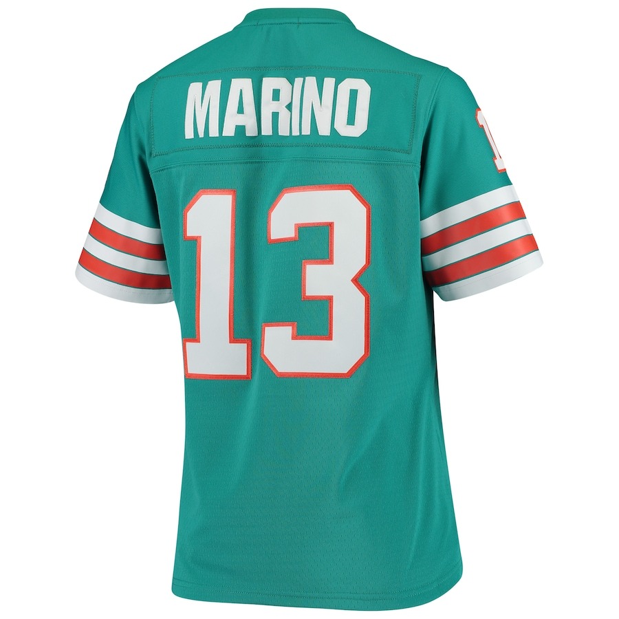 Women's Miami Dolphins Dan Marino Mitchell & Ness Aqua 1984 Legacy Replica Jersey - ujerseystore