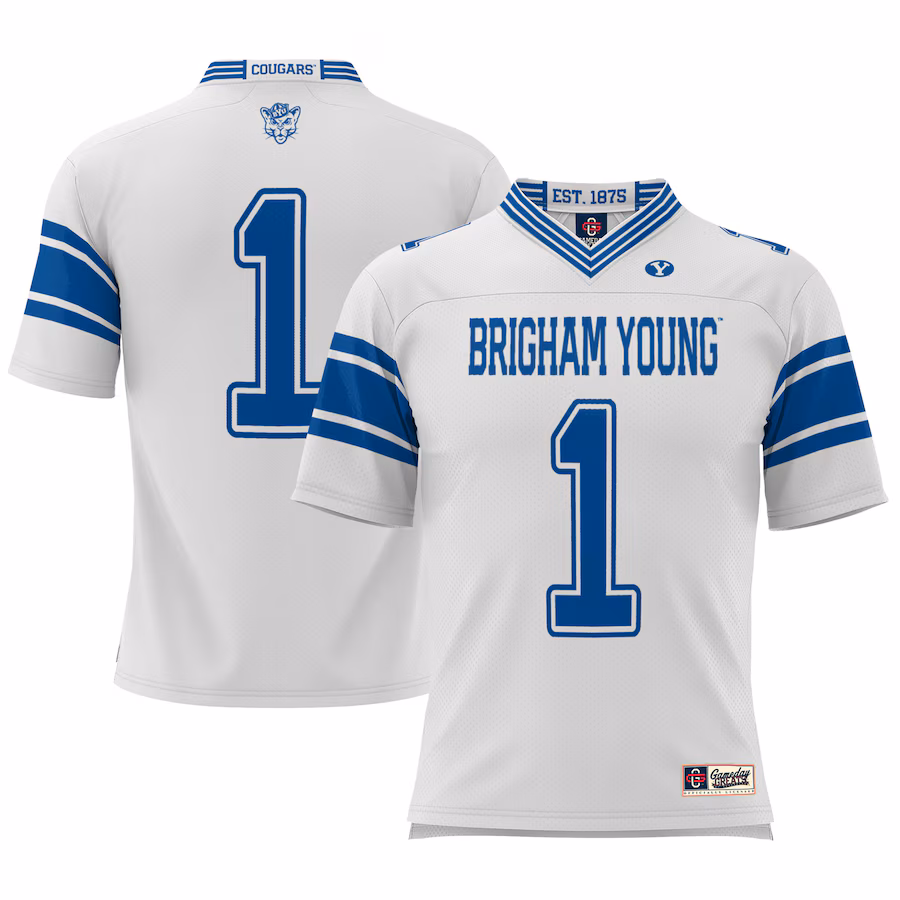 #1 BYU Cougars GameDay Greats Football Jersey - Cardinal - ujerseystore
