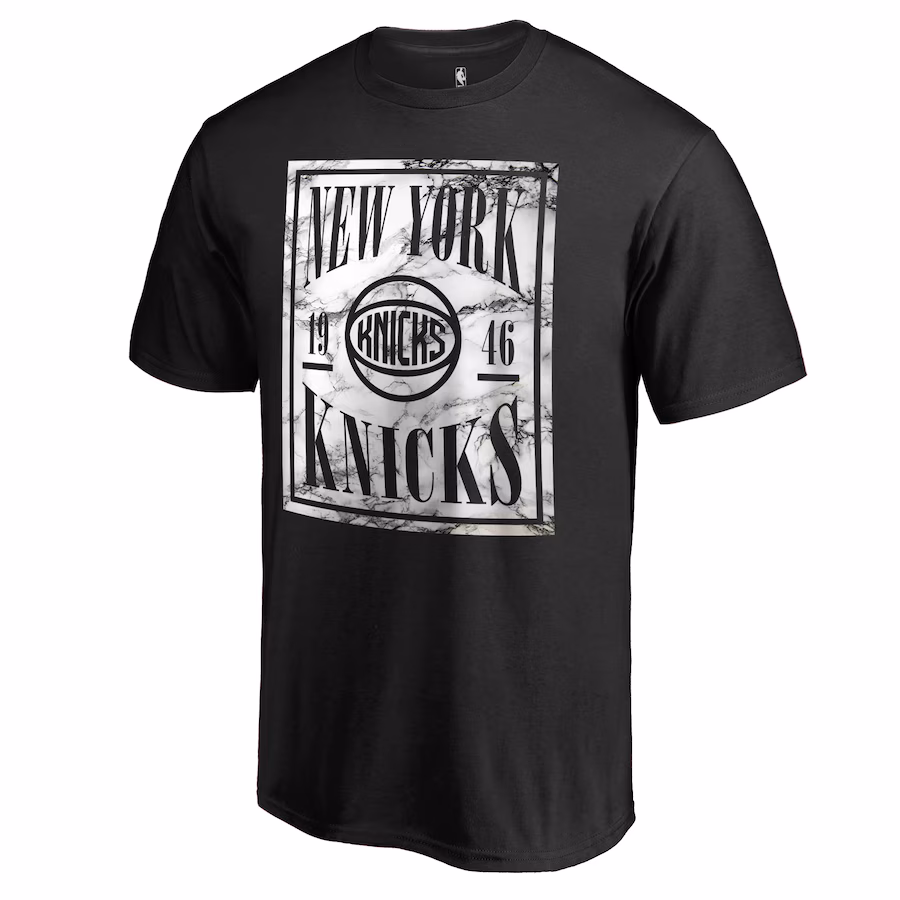 Men's New York Knicks Black Court Vision T-Shirt - ujerseystore