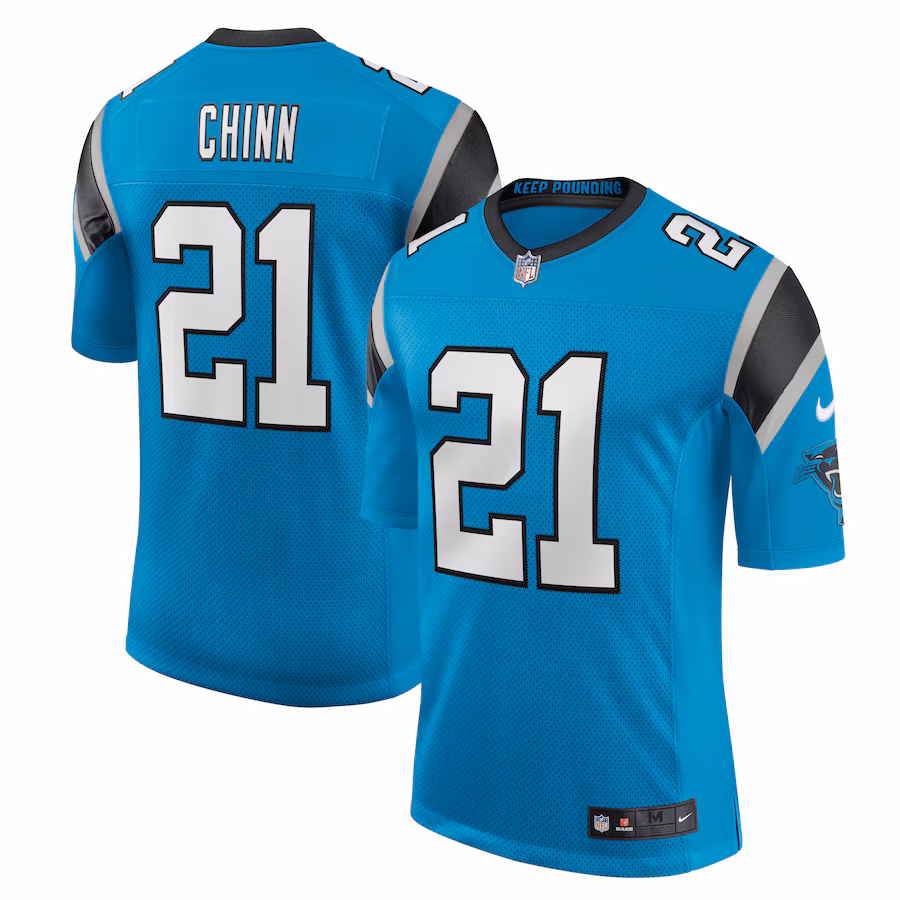 Men's Carolina Panthers Jeremy Chinn Nike Blue Vapor Limited Jersey - ujerseystore