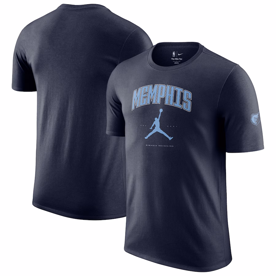 Unisex Memphis Grizzlies Jordan Brand Navy Essential Cities T-Shirt - ujerseystore