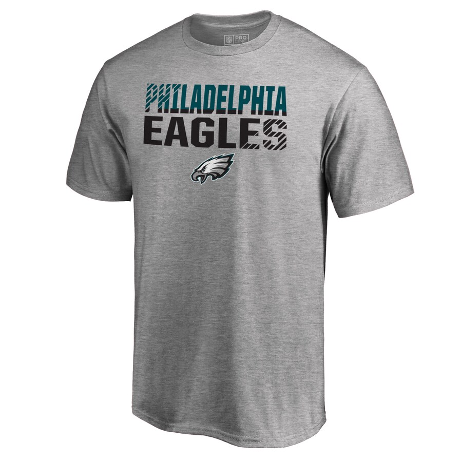 Men's Philadelphia Eagles Ash Iconic Collection Fade Out T-Shirt - ujerseystore