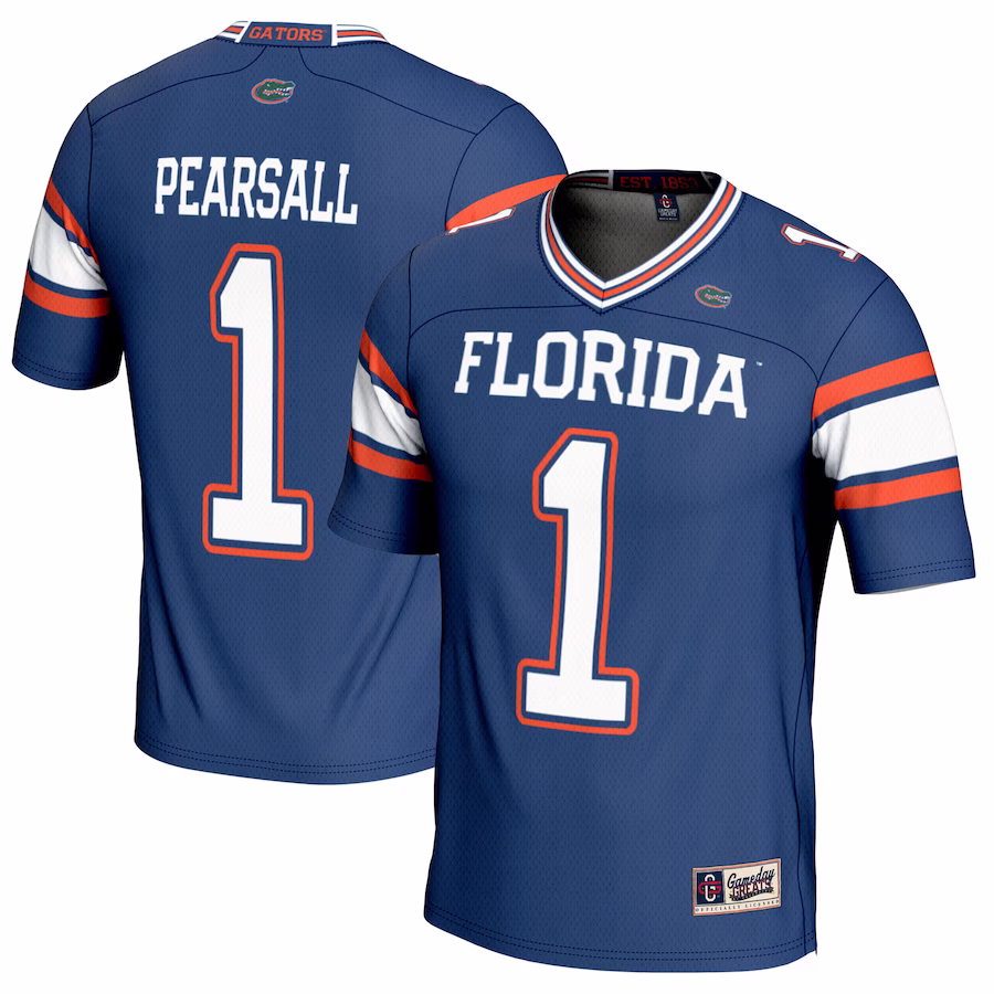Ricky Pearsall Florida Gators GameDay Greats Youth NIL Player Football Jersey - Royal - ujerseystore