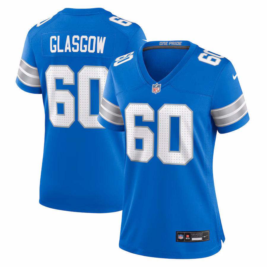 Women's Detroit Lions Graham Glasgow Nike Blue Team Game Jersey - ujerseystore