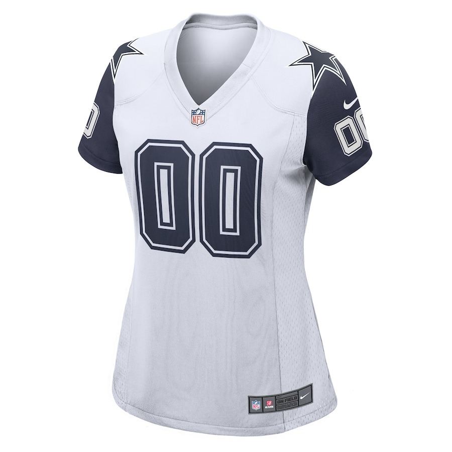 Women's Dallas Cowboys  Nike White Alternate Custom Game Jersey - ujerseystore