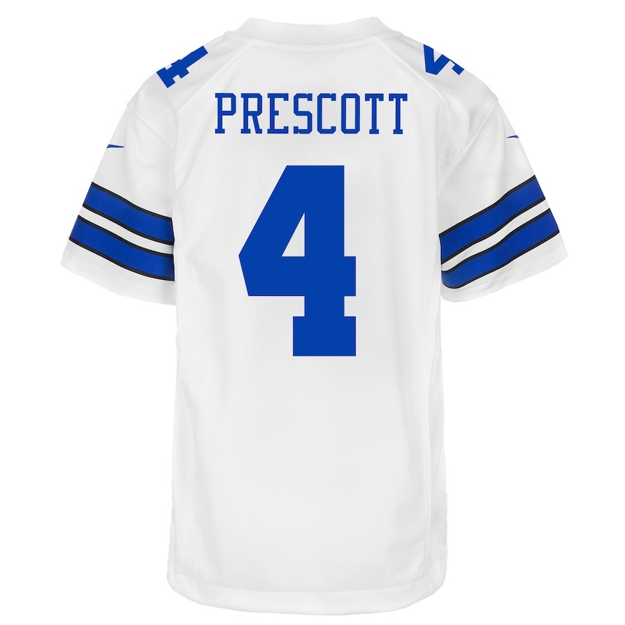 Youth Dallas Cowboys Dak Prescott Nike White Game Jersey - ujerseystore