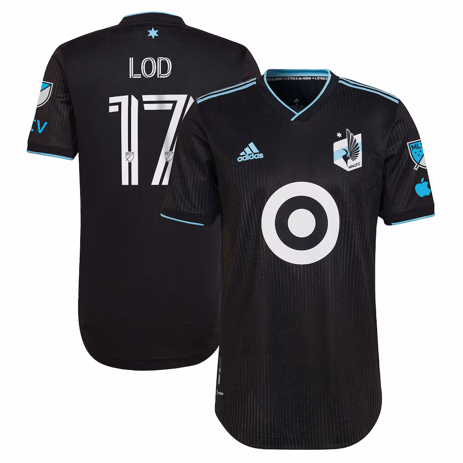 Men's Minnesota United FC Robin Lod adidas Black 2023 Minnesota Night Kit Authentic Player Jersey - ujerseystore