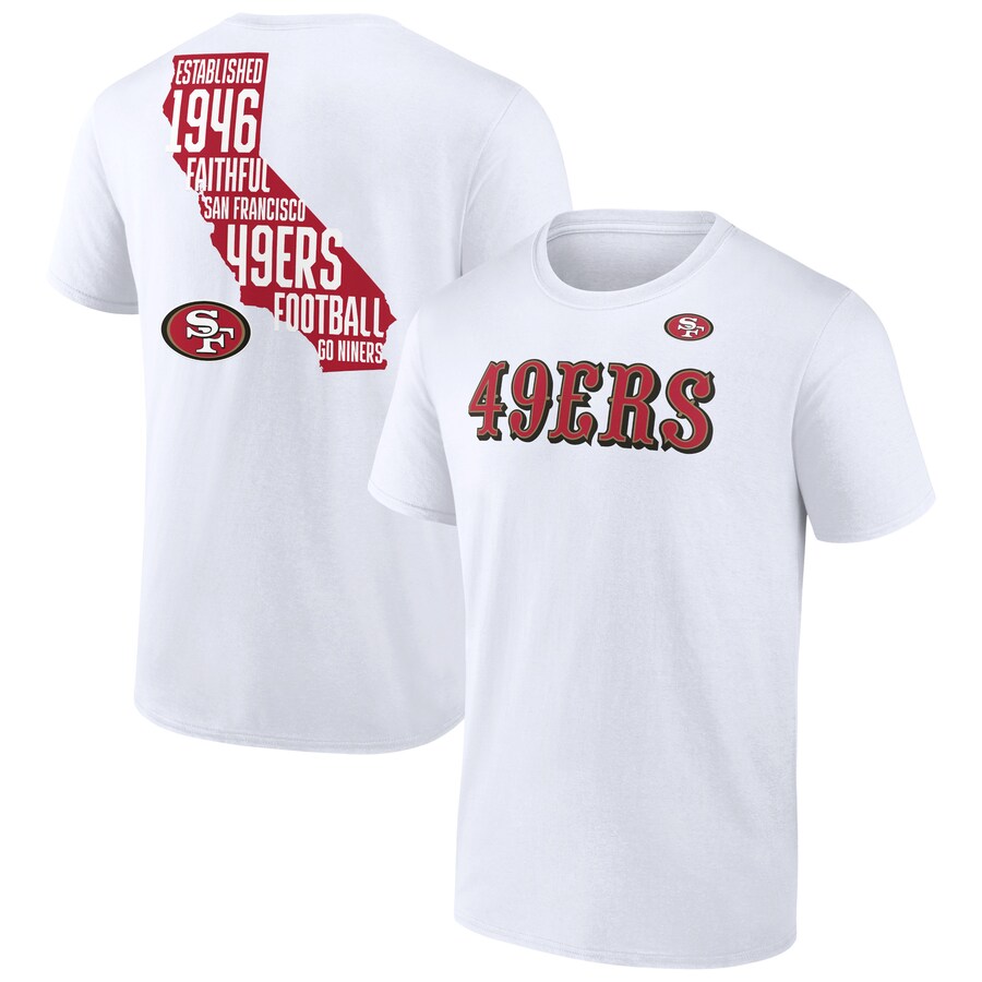 Men's San Francisco 49ers  White Hot Shot T-Shirt - ujerseystore