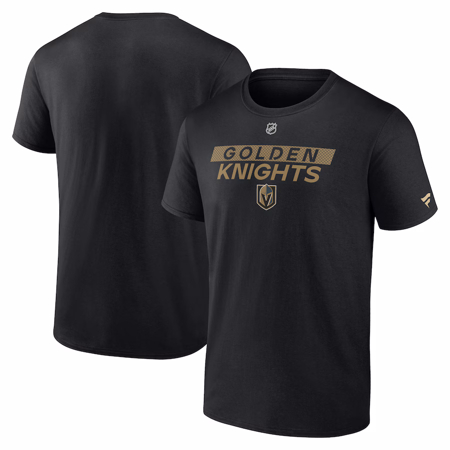 Men's Vegas Golden Knights Fanatics Black Authentic Pro Core Primary T-Shirt - ujerseystore