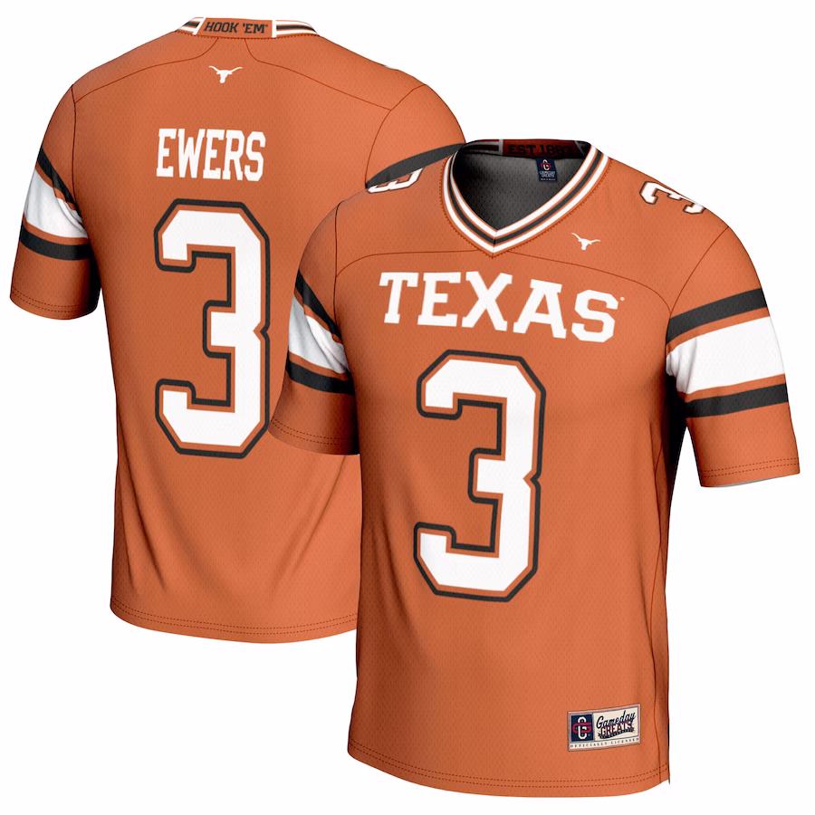Quinn Ewers Texas Longhorns GameDay Greats Youth NIL Player Football Jersey - Texas Orange - ujerseystore