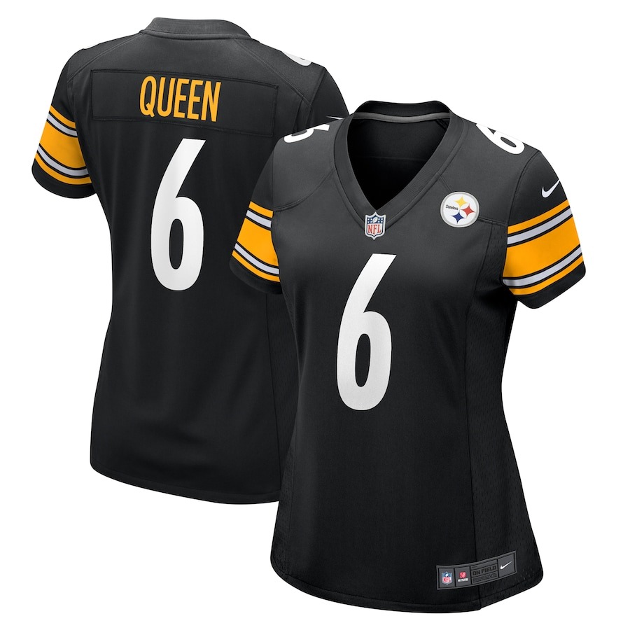 Women's Pittsburgh Steelers Patrick Queen Nike Black Game Player Jersey - ujerseystore