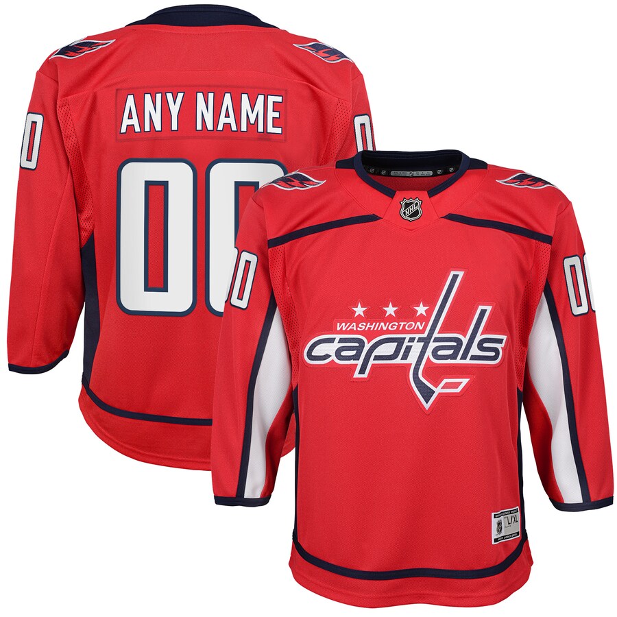 Youth Washington Capitals Red Home Custom Premier Jersey - ujerseystore