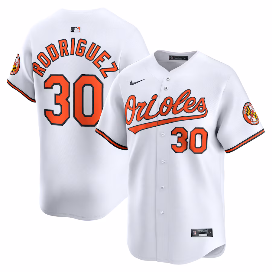 Men's Baltimore Orioles Grayson Rodriguez Nike White Alternate Limited Player Jersey - ujerseystore