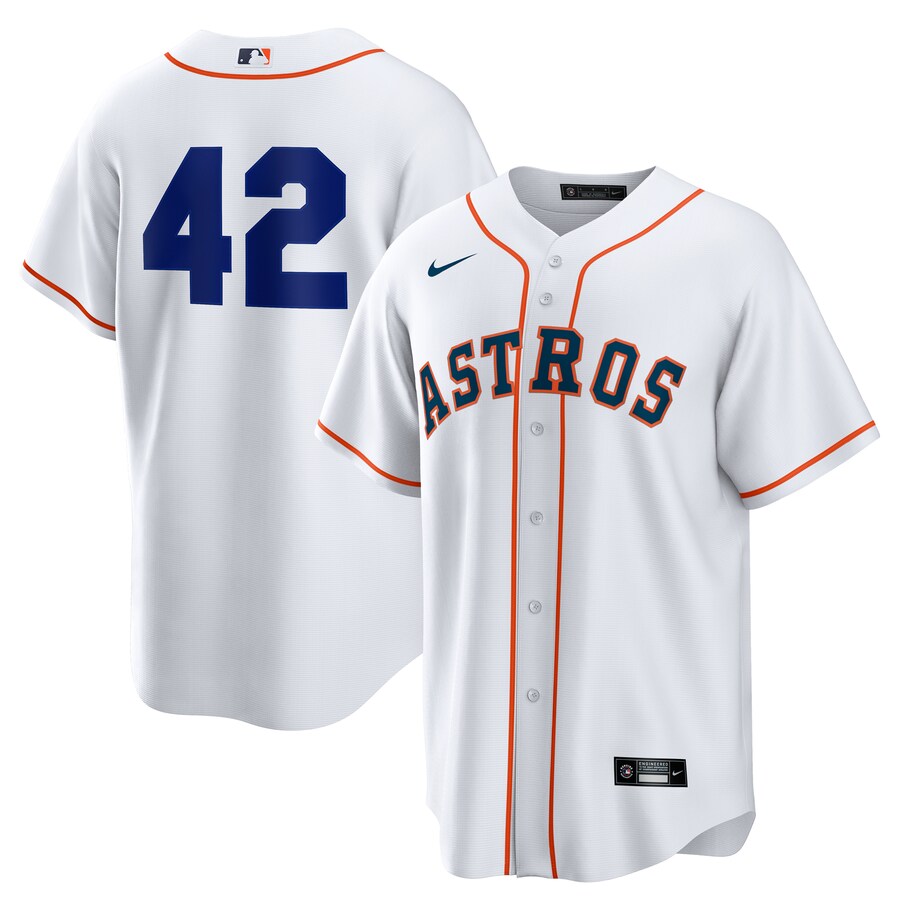 Men's Houston Astros Nike White Home 2025 Jackie Robinson Day Replica Jersey - ujerseystore