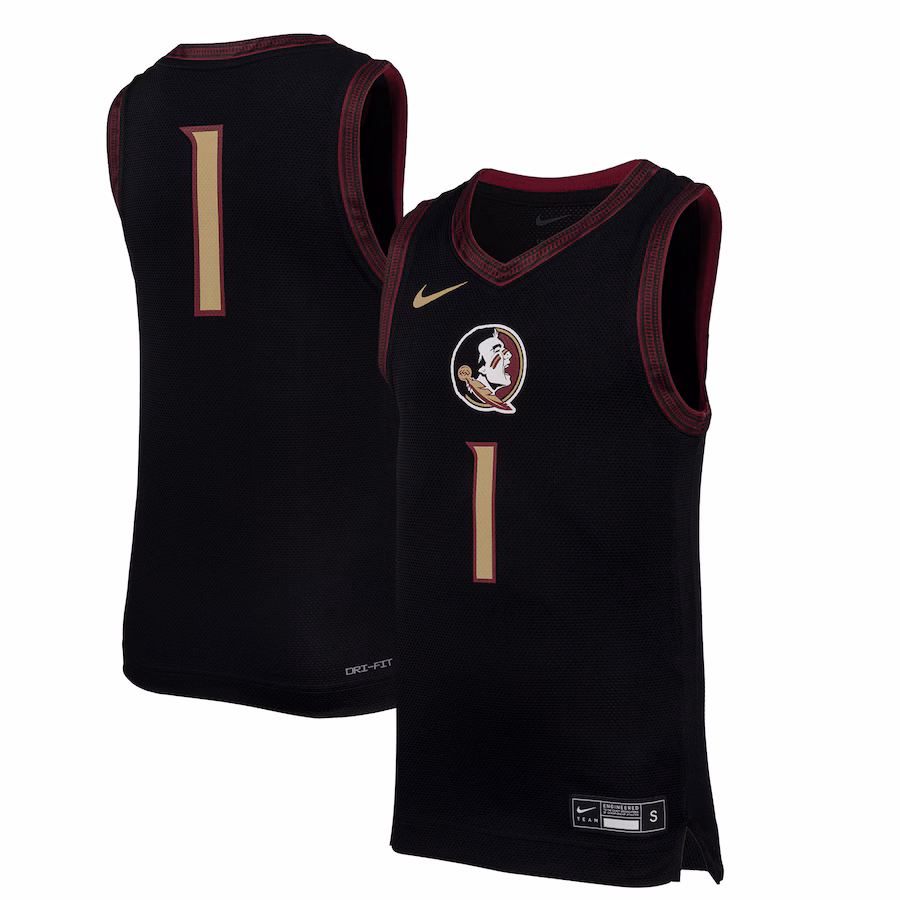 Youth Nike #1 Black Florida State Seminoles Replica Basketball Jersey - ujerseystore