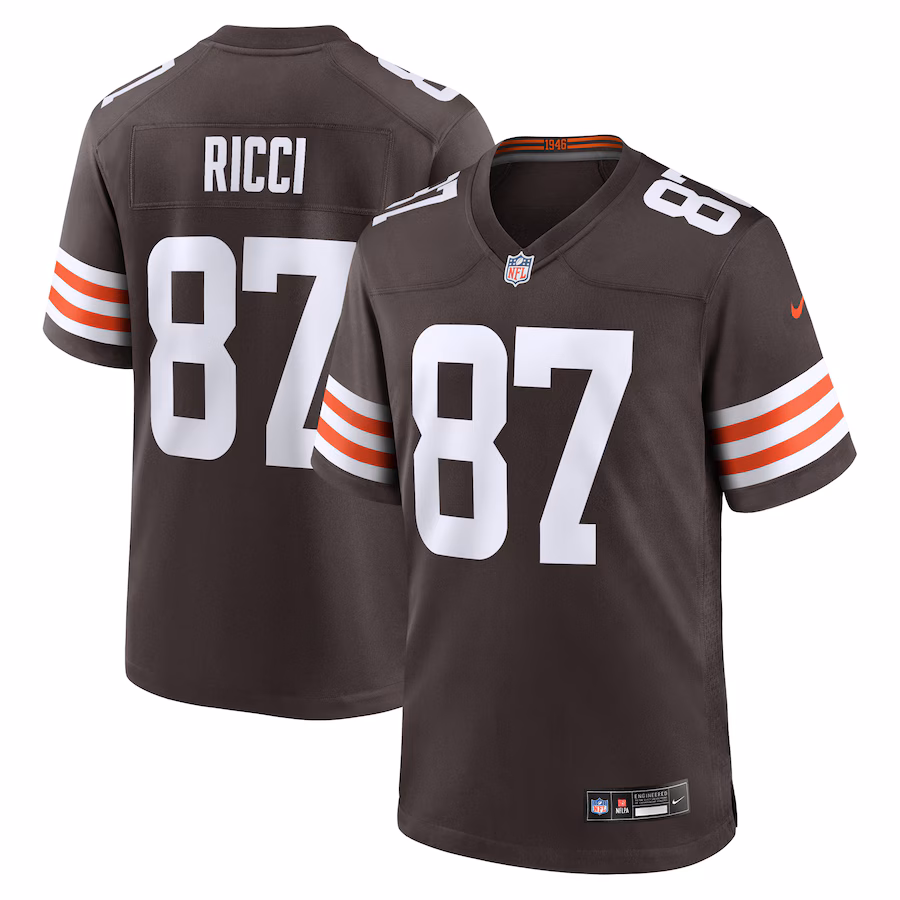 Men's Cleveland Browns Giovanni Ricci Nike  Brown  Game Jersey - ujerseystore