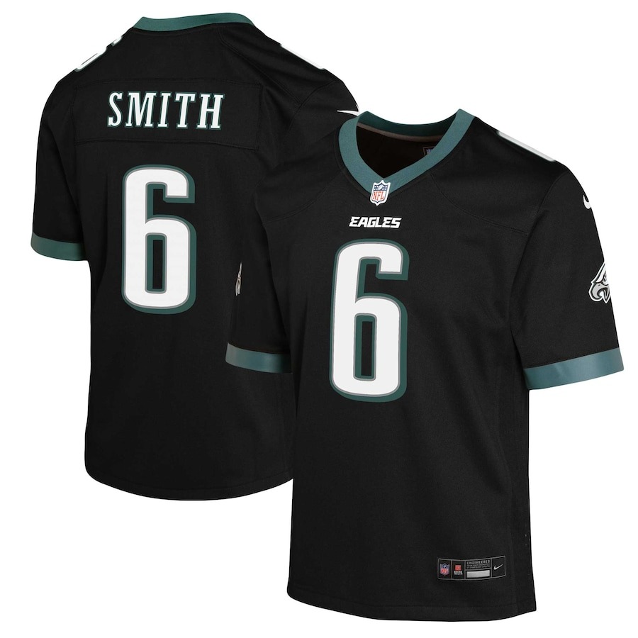Youth Philadelphia Eagles DeVonta Smith Nike Black Game Jersey - ujerseystore