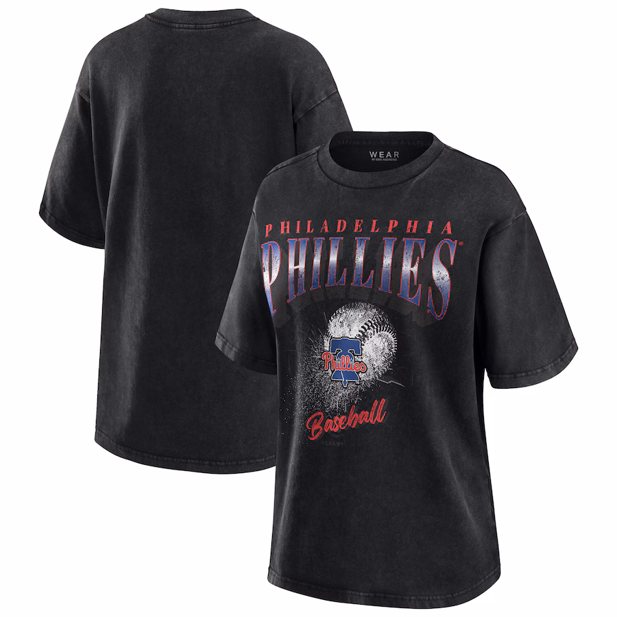 Women's Philadelphia Phillies WEAR by Erin Andrews Charcoal Boyfriend T-Shirt - ujerseystore