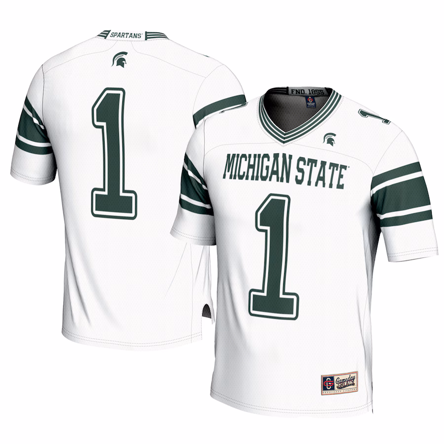Youth GameDay Greats #1 White Michigan State Spartans Football Jersey - ujerseystore
