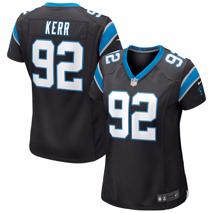 Women's Carolina Panthers Zach Kerr Nike Black Game Jersey - ujerseystore