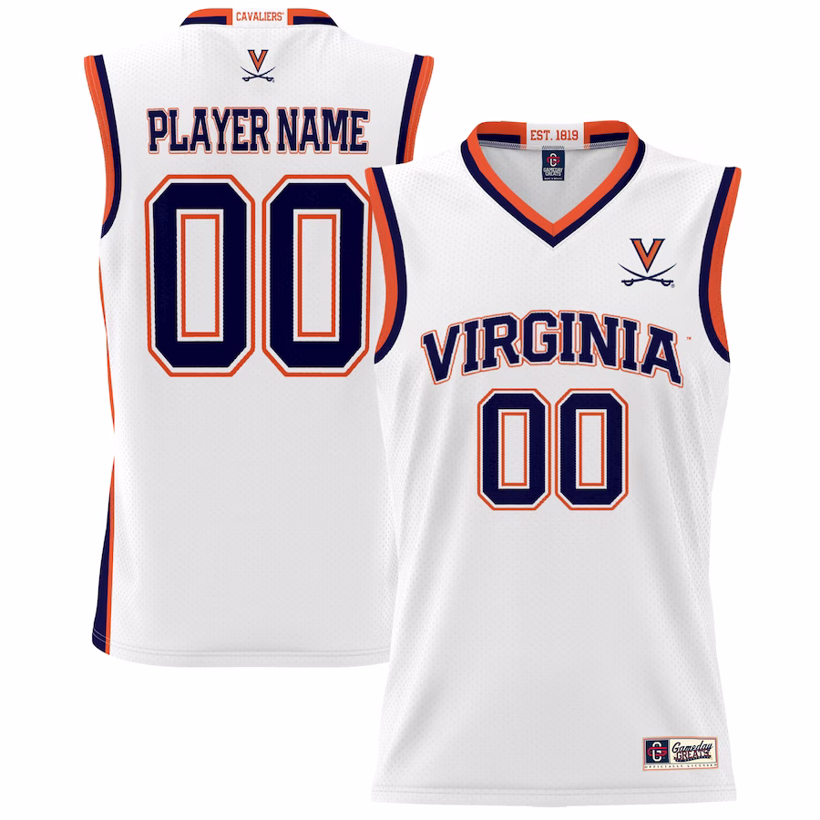 Virginia Cavaliers NIL Pick-A-Player Lightweight Basketball Jersey - White - ujerseystore