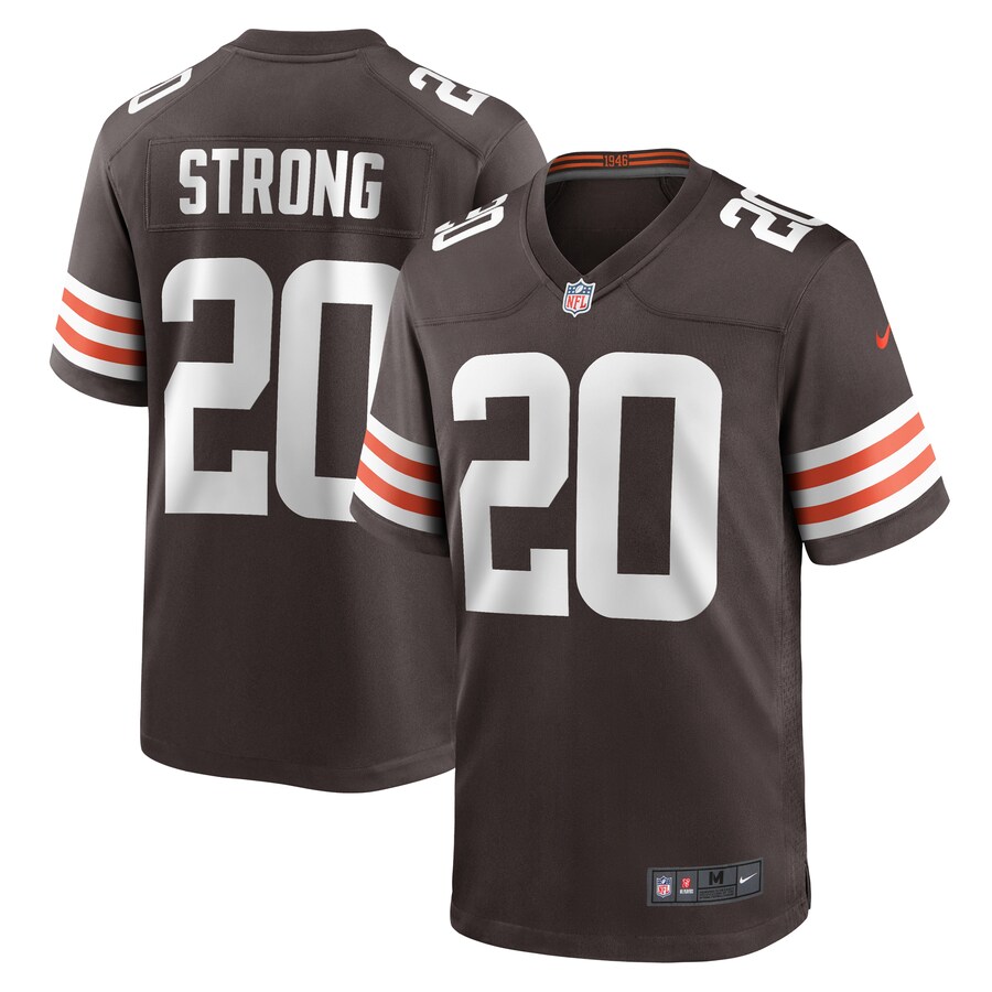 Men's Cleveland Browns Pierre Strong Jr. Nike  Brown Team Game Jersey - ujerseystore