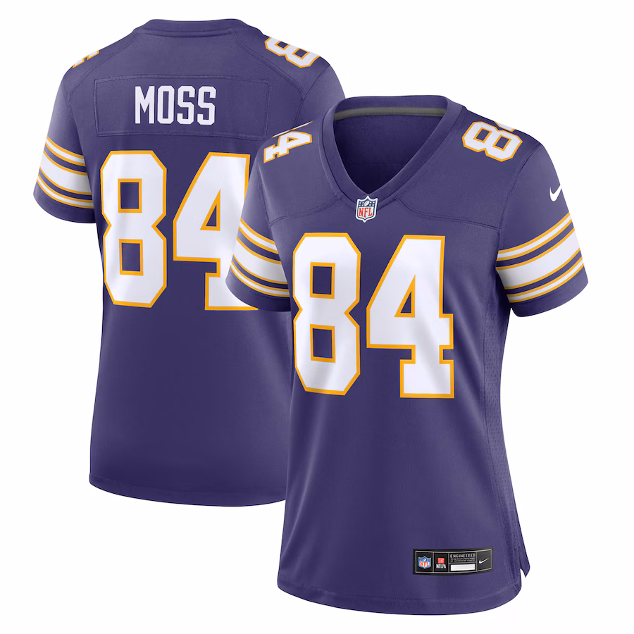 Women's Minnesota Vikings Randy Moss Nike Purple Classic Retired Player Game Jersey - ujerseystore