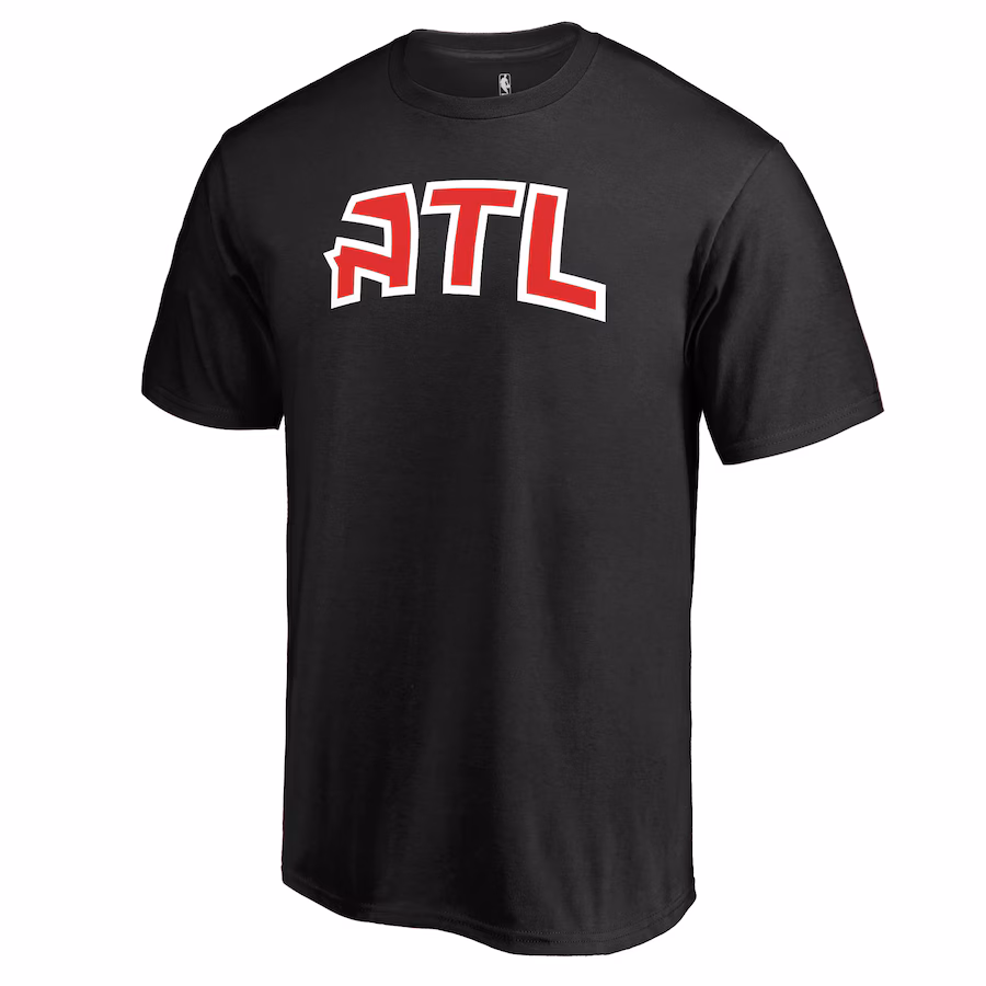 Men's Atlanta Hawks Black Alternate Logo T-Shirt - ujerseystore