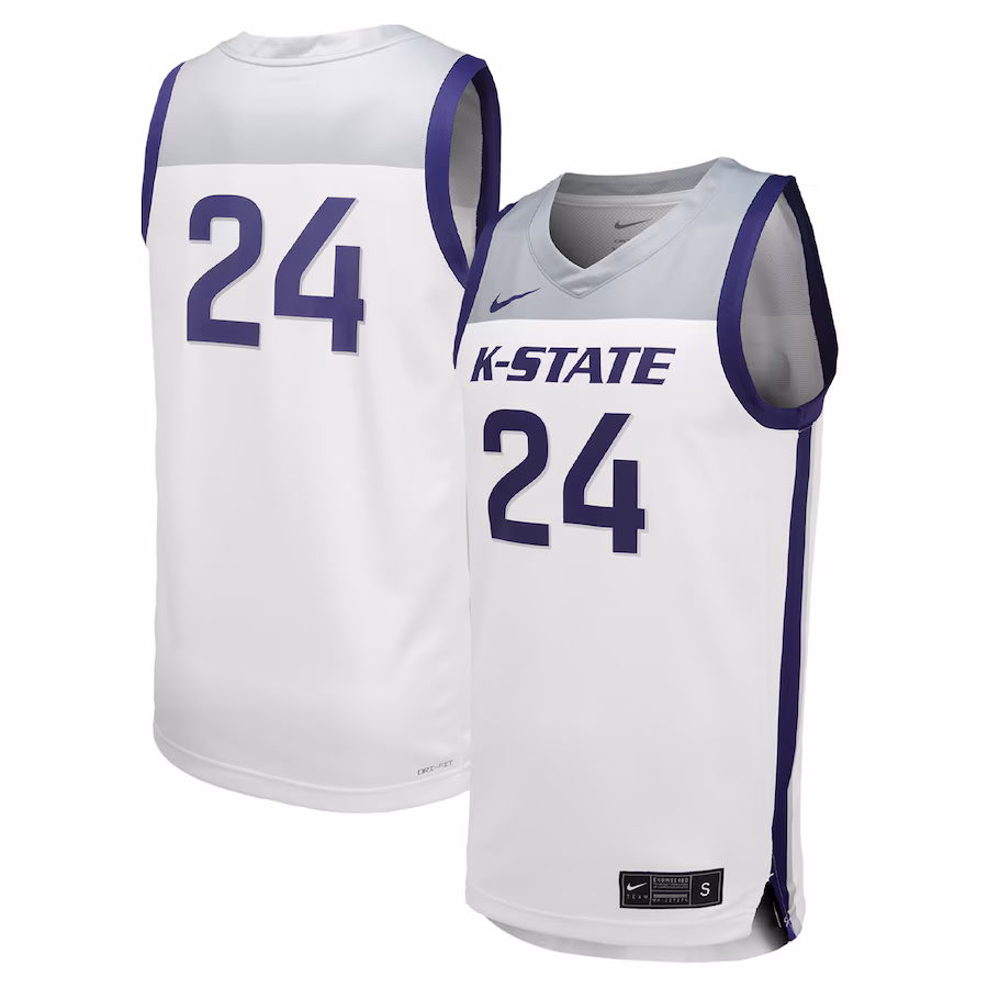 Unisex Nike #23 White Kansas State Wildcats Team Replica Basketball Jersey - ujerseystore