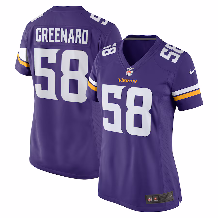 Women's Minnesota Vikings Jonathan Greenard Nike  Purple Team Game Jersey - ujerseystore