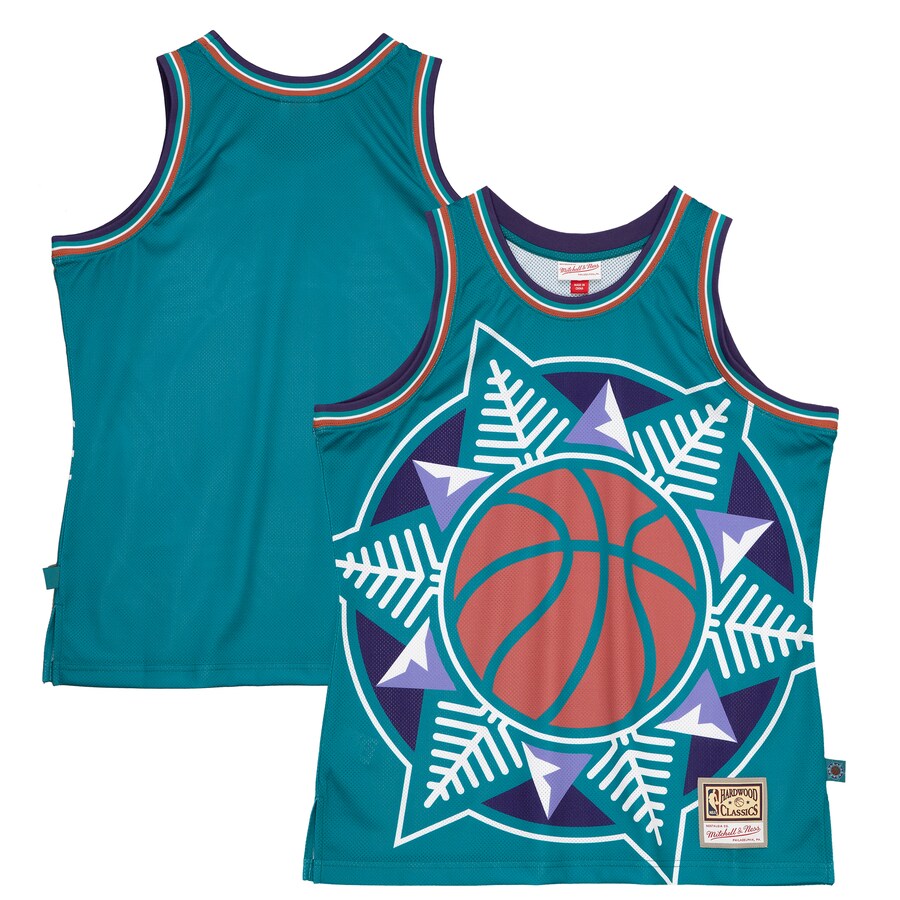 Men's Utah Jazz  Mitchell & Ness Turquoise Hardwood Classics Blown Out Fashion Jersey - ujerseystore