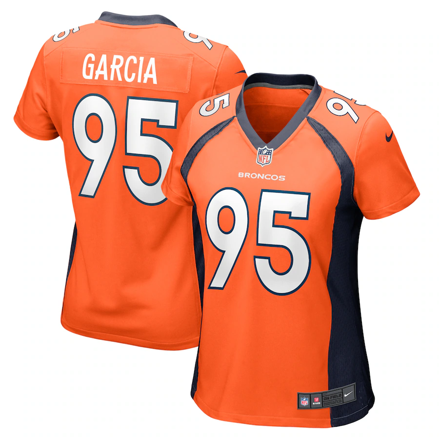 Women's Denver Broncos Elijah Garcia Nike  Orange Team Game Jersey - ujerseystore