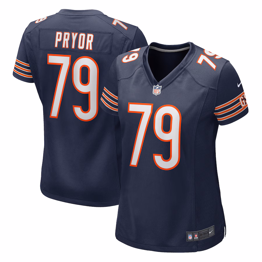 Women's Chicago Bears Matt Pryor Nike Navy Game Jersey - ujerseystore