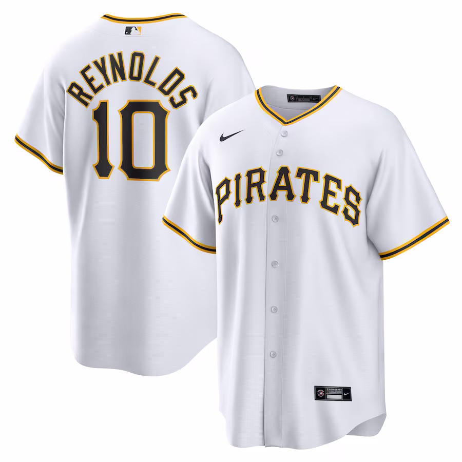 Men's Pittsburgh Pirates Bryan Reynolds Nike White Replica Player Jersey - ujerseystore