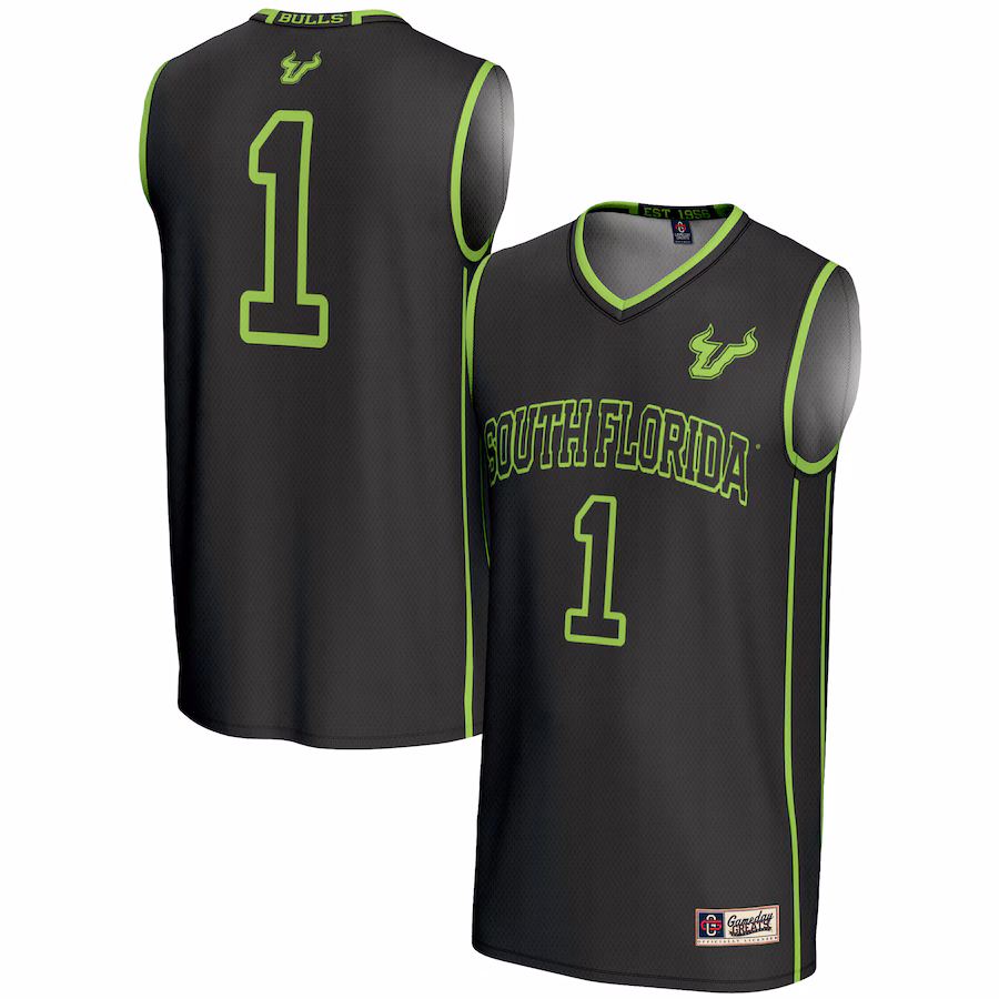 Youth GameDay Greats #1 Black South Florida Bulls Lightweight Basketball Jersey - ujerseystore