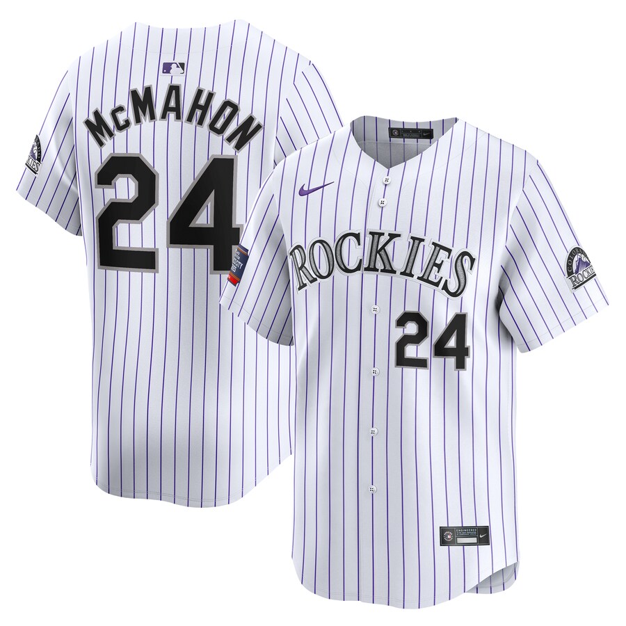 Men's Colorado Rockies Ryan McMahon Nike White 2024 MLB World Tour Mexico City Series Home Limited Player Jersey - ujerseystore