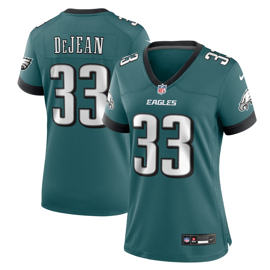 Women's Philadelphia Eagles Cooper DeJean Nike Midnight Green Team Game Jersey - ujerseystore