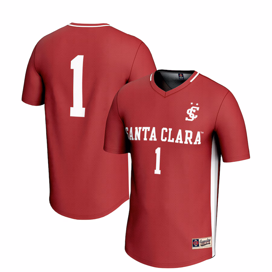 Youth GameDay Greats #1 Maroon Santa Clara Broncos Women's Soccer Fashion Jersey - ujerseystore