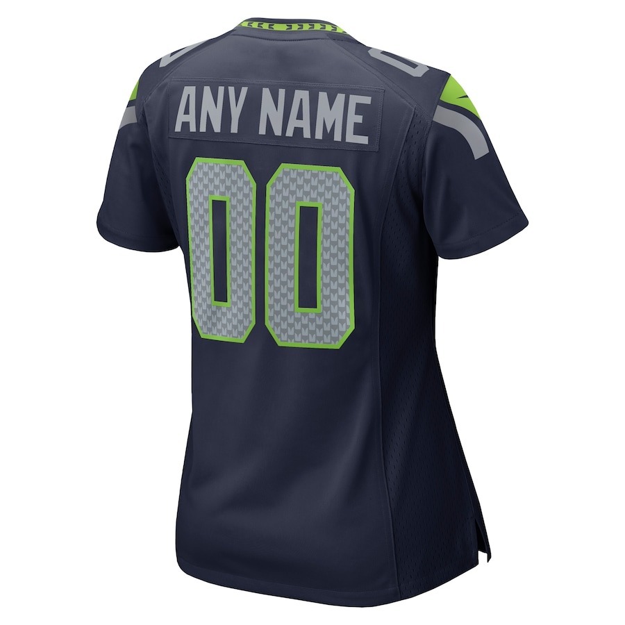 Women's Seattle Seahawks Nike College Navy Custom Game Jersey - ujerseystore