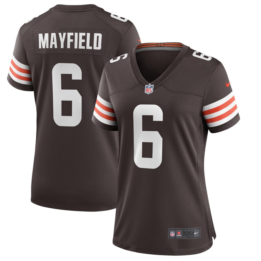 Women's Cleveland Browns Baker Mayfield Nike Brown Game Player Jersey - ujerseystore
