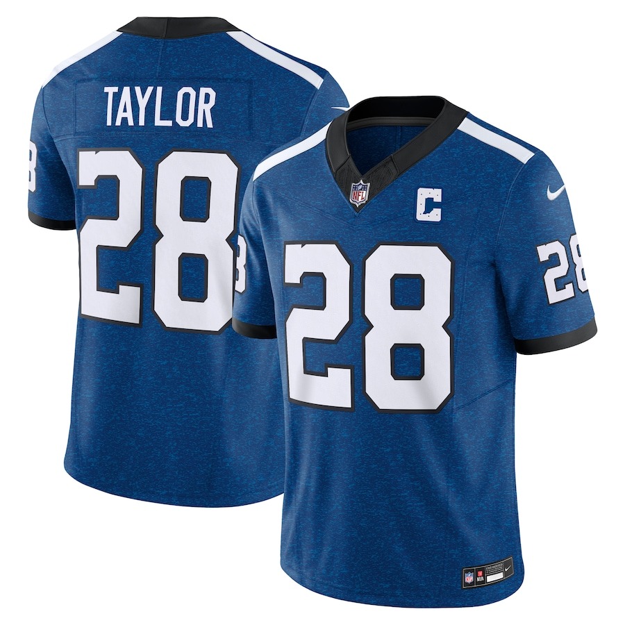 Men's Indianapolis Colts Jonathan Taylor Nike Blue Vapor F.U.S.E. Limited Jersey - ujerseystore