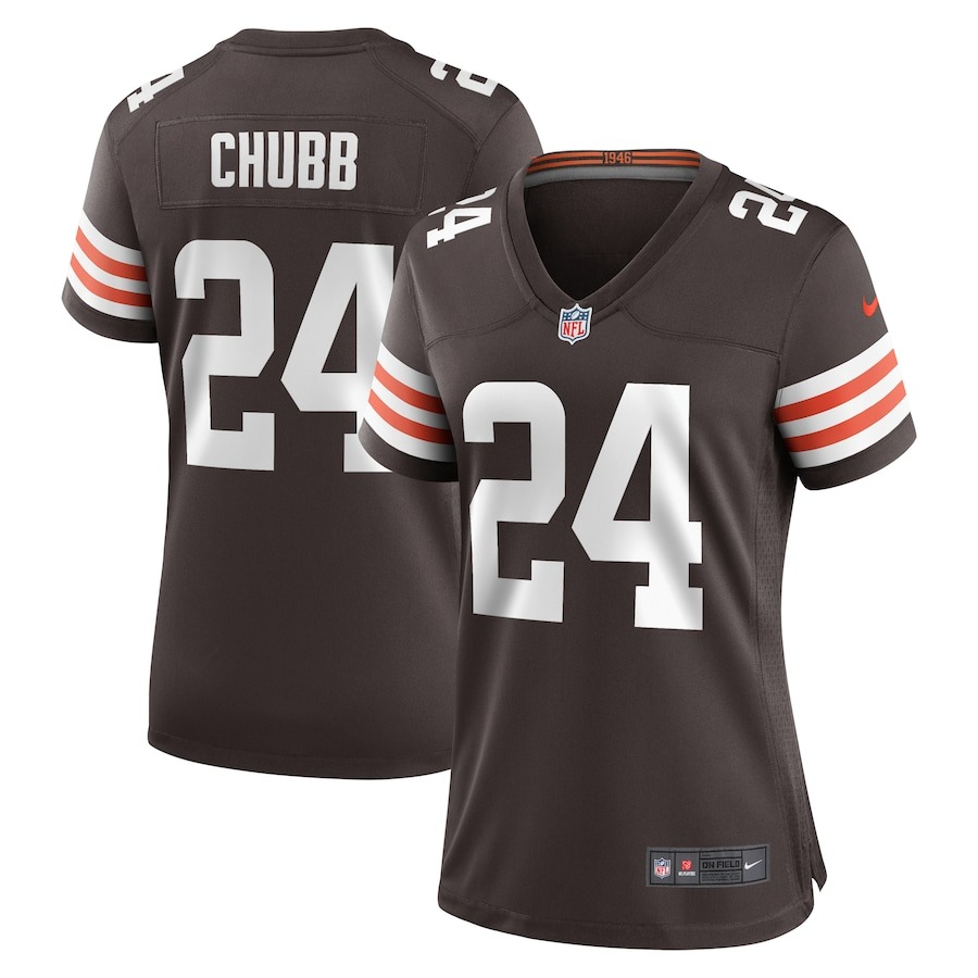 Women's Cleveland Browns Nick Chubb Nike  Brown Team Game Jersey - ujerseystore