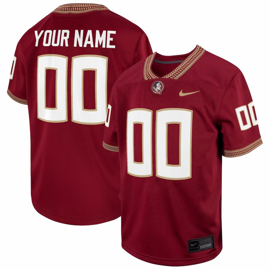 Florida State Seminoles Nike Youth Custom Replica Football Game Jersey – Garnet - ujerseystore