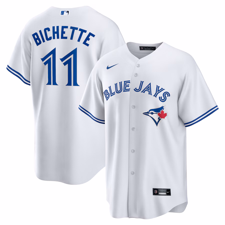 Men's Toronto Blue Jays Bo Bichette Nike White Home Replica Jersey - ujerseystore
