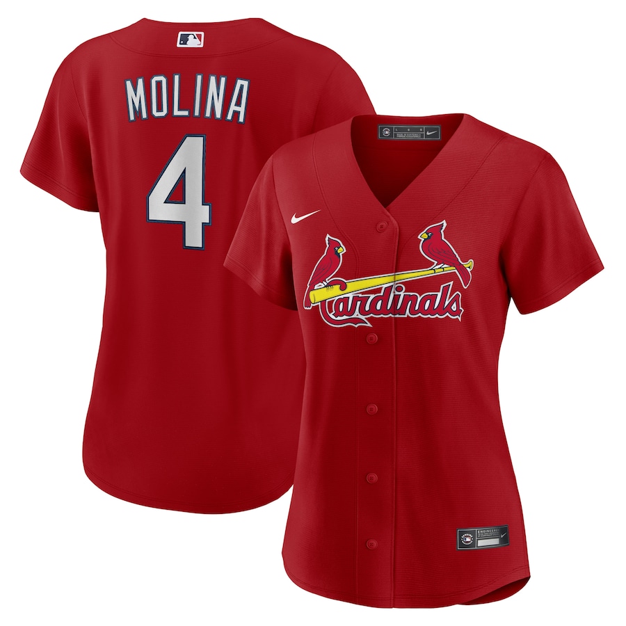 Women's St. Louis Cardinals Yadier Molina Nike Red Alternate Replica Player Jersey - ujerseystore